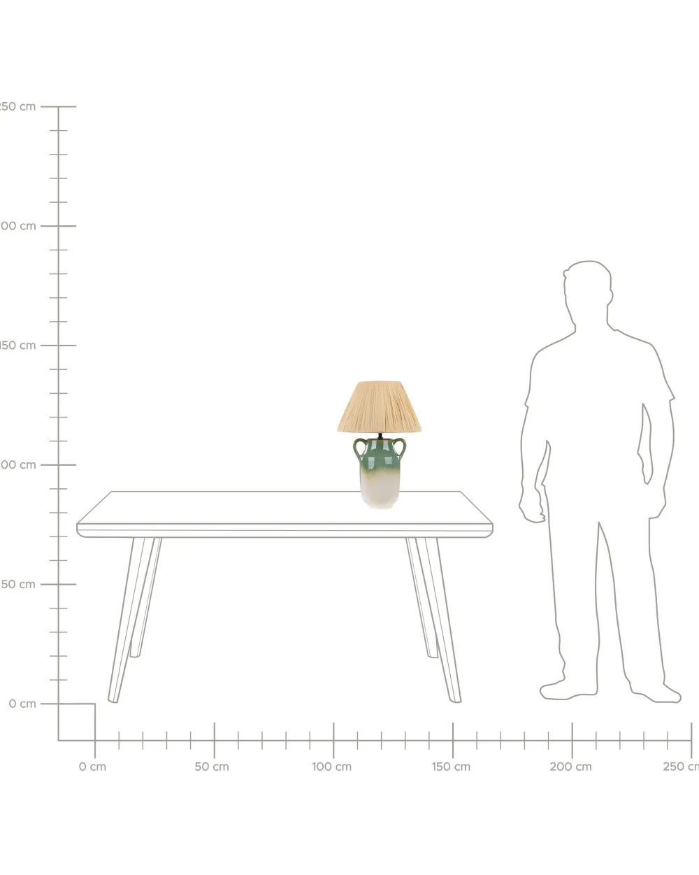 Valaisimet<Beliani Poytavalaisin Keraaminen Vihrea/Valkoinen Limones