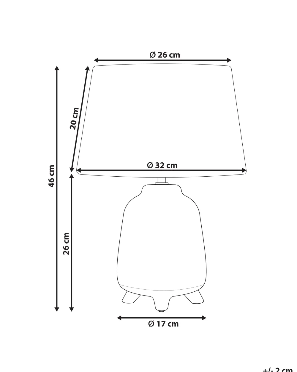 Valaisimet<Beliani Poytavalaisin Keraaminen Harmaa Fajardo