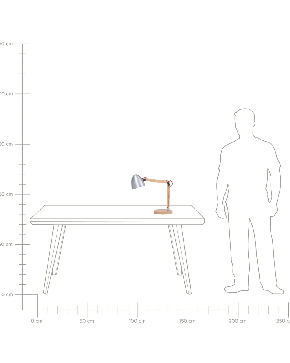 Shop Beliani Poytavalaisin Kumipuu Hopea/Vaalea Puu Veleka