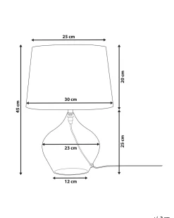 New Beliani Poytavalaisin Lasi Kirkas/Musta Osum