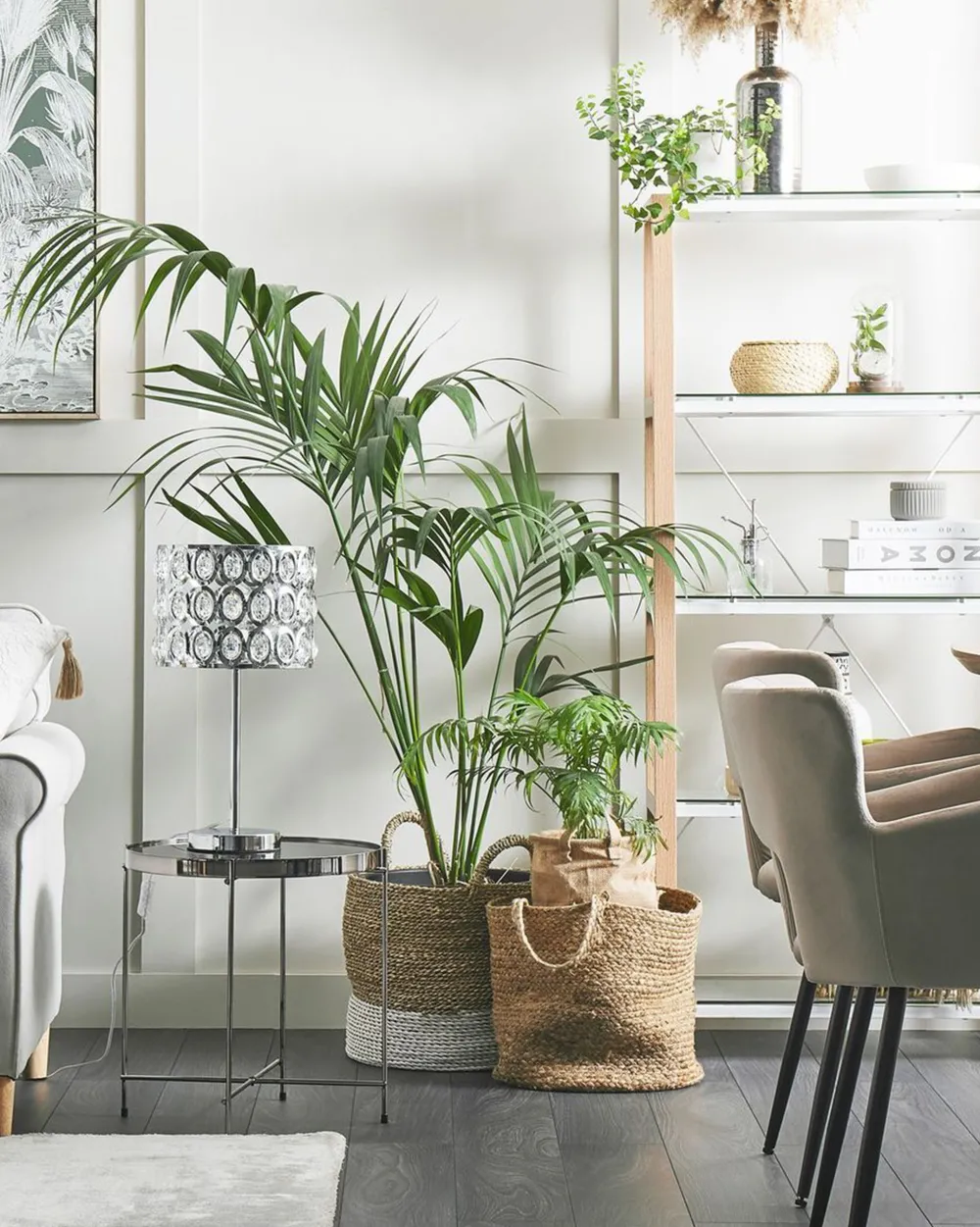 Valaisimet<Beliani Poytavalaisin Metalli Hopea Tenna