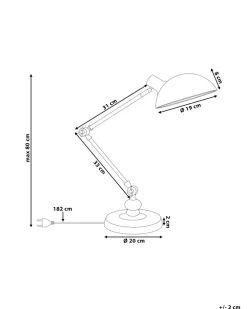 Valaisimet<Beliani Poytavalaisin Metalli Musta Meramec