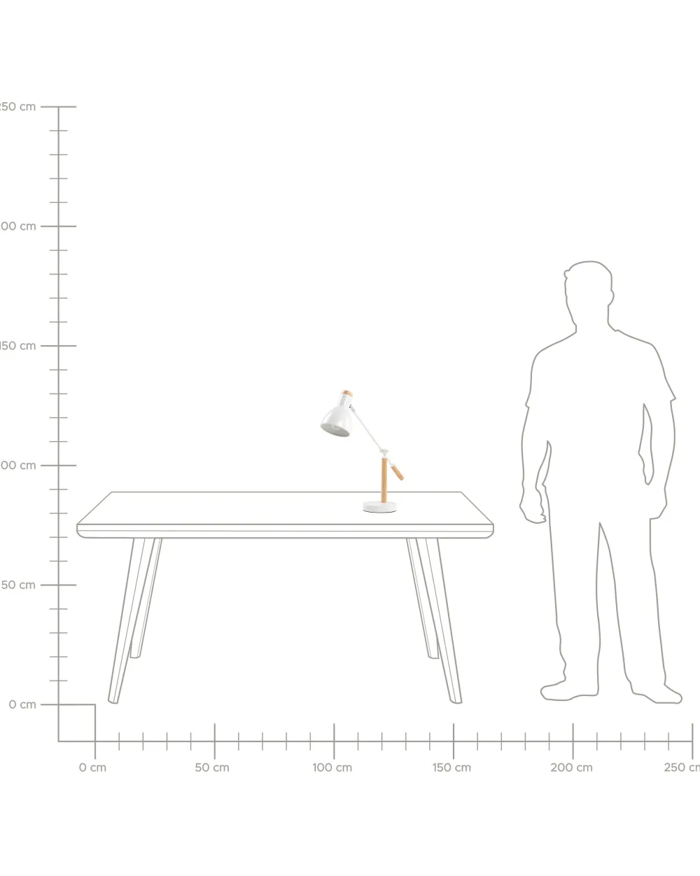 Best Sale Beliani Poytavalaisin Metalli Valkoinen/Vaalea Puu Peckos