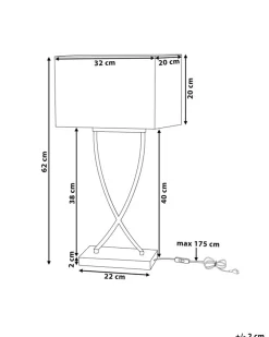 Valaisimet<Beliani Poytavalaisin Metalli Valkoinen/Hopea Yasuni