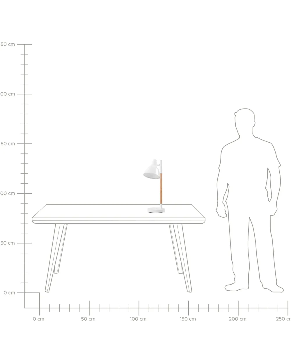 Valaisimet<Beliani Poytavalaisin Metalli Valkoinen/Vaalea Puu Aldan