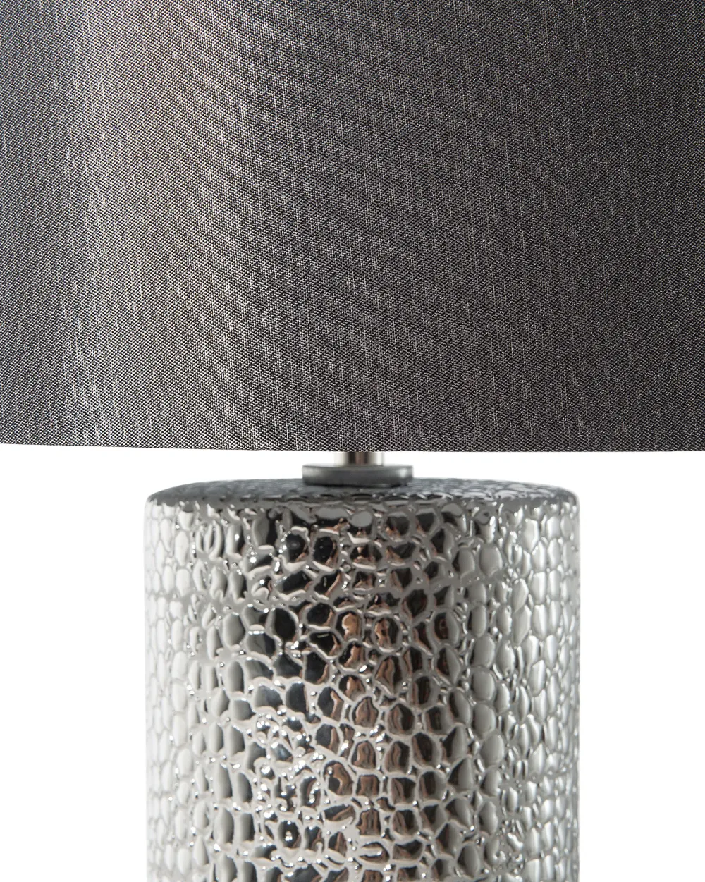 Valaisimet<Beliani Poytavalaisin Posliini Musta/Hopea Aiken