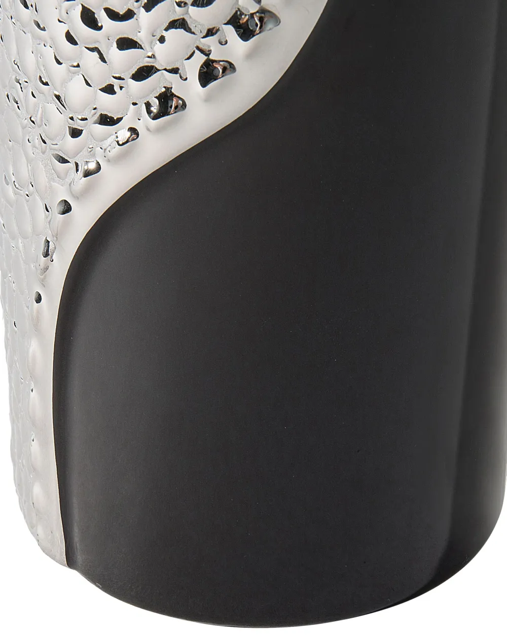 Valaisimet<Beliani Poytavalaisin Posliini Musta/Hopea Aiken