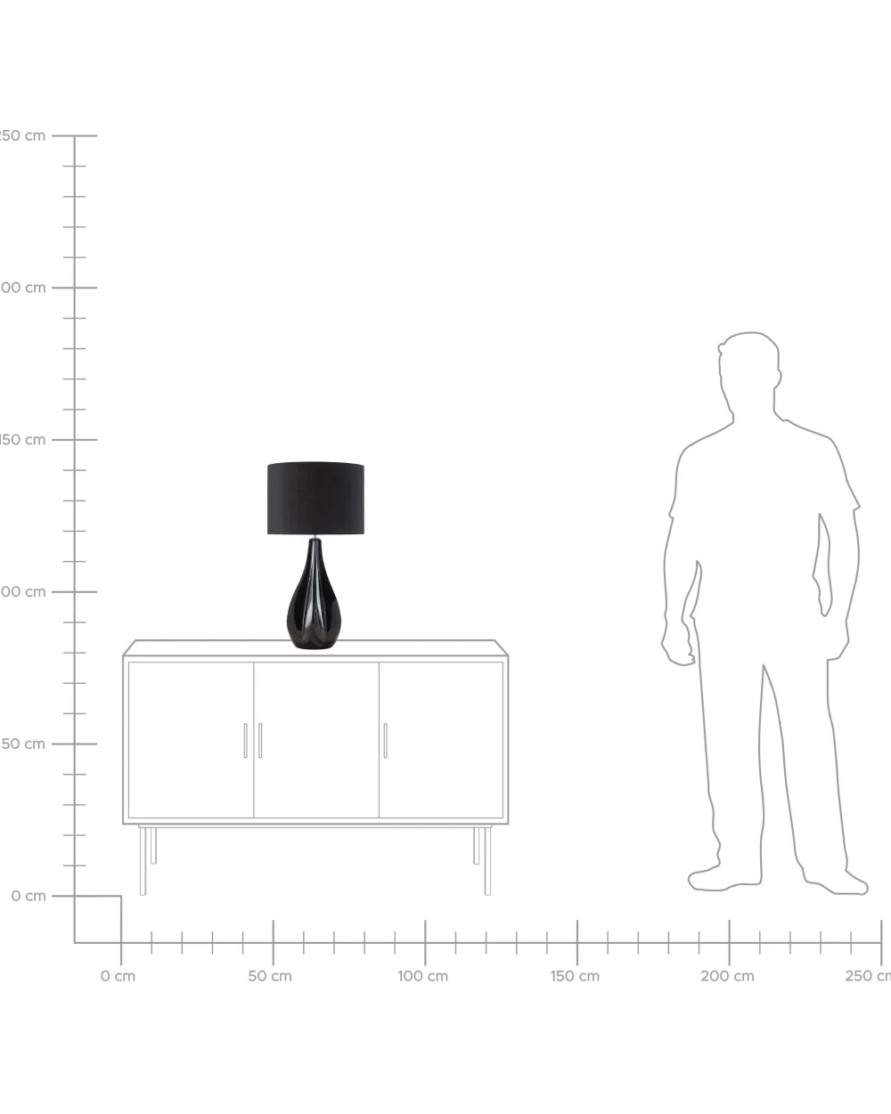 Shop Beliani Poytavalaisin Posliini Musta Santee