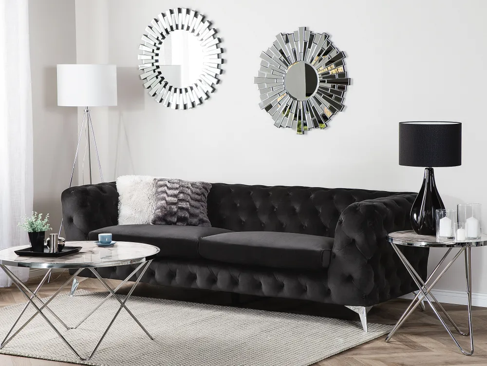 Shop Beliani Poytavalaisin Posliini Musta Santee