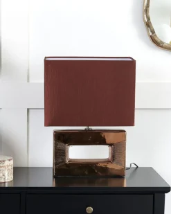 Valaisimet<Beliani Poytavalaisin Posliini Ruskea Onyx