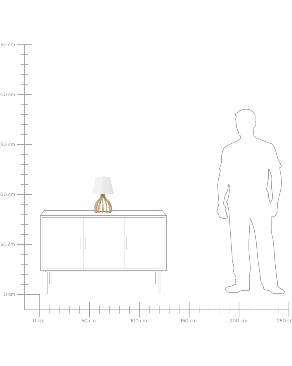 Outlet Beliani Poytavalaisin Valkoinen/Vaalea Puu Agueda