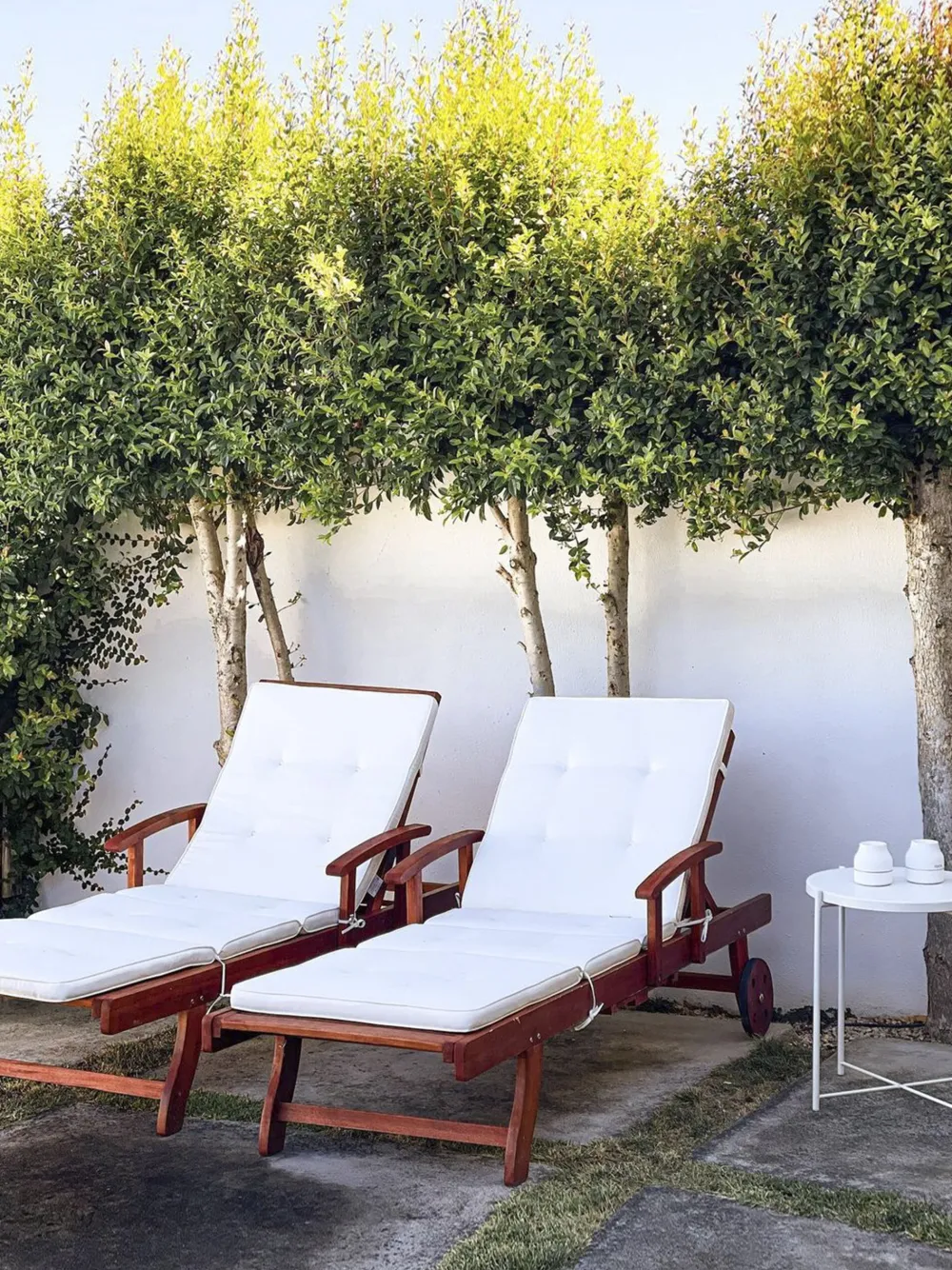 Ulkokalusteet<Beliani Puinen Aurinkotuoli Luonnonvalkoisella Pehmusteella Toscana