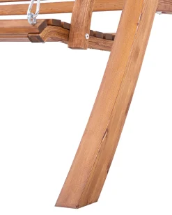 Ulkokalusteet<Beliani Puinen Pihakeinu Katoksella Beige Andria