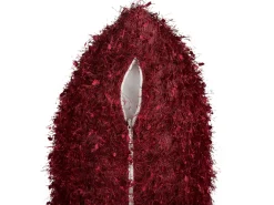 New Beliani Punainen 2 Kpl Koristetyynysetti Hapsuilla 45 X 45 Cm Hellebore