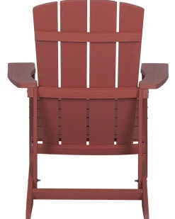 Sale Beliani Punainen Puutarhatuoli Adirondack