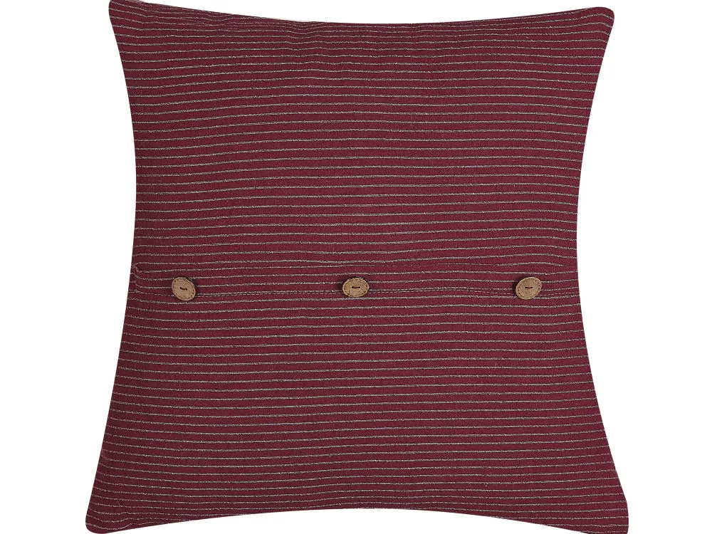 Tekstiilit<Beliani Punainen Raidallinen Kangas Koristetyyny 45 X 45 Cm Campanula