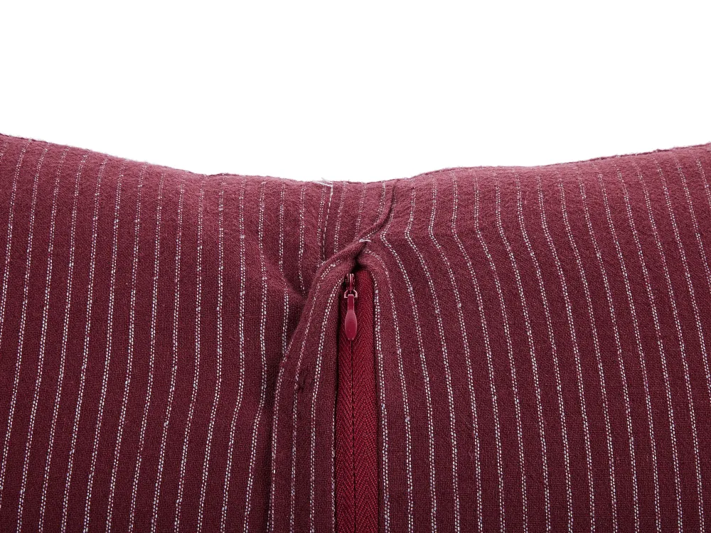 Tekstiilit<Beliani Punainen Raidallinen Kangas Koristetyyny 45 X 45 Cm Campanula