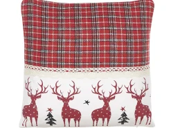 Tekstiilit<Beliani Punavalkoinen 2 Kpl Koristetyynysetti 45 X 45 Cm Robbie