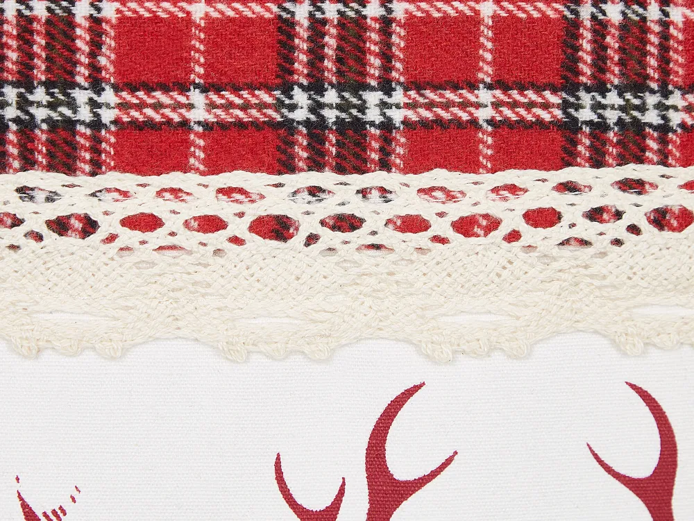 Tekstiilit<Beliani Punavalkoinen 2 Kpl Koristetyynysetti 45 X 45 Cm Robbie