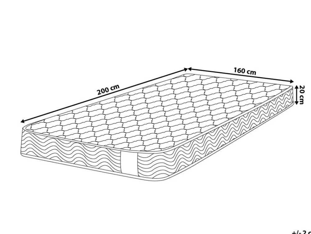 Patjat<Beliani Pussijousitettu Patja Kova 160 X 200 Cm Bliss