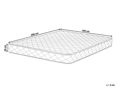 Patjat<Beliani Pussijousitettu Patja 2-Puolinen Keskikova/Kova 180 X 200 Cm Duo