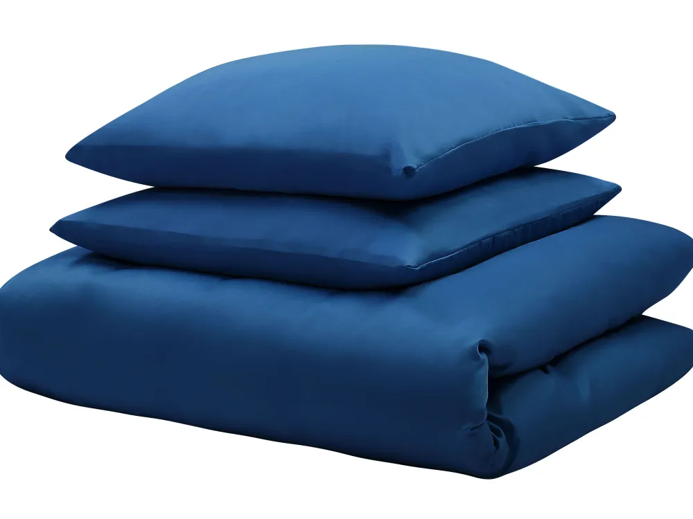 Outlet Beliani Pussilakanasetti Puuvilla Tummansininen 220 X 240 Cm Harmonridge