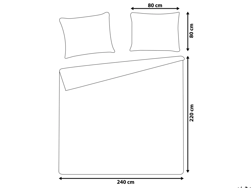 Outlet Beliani Pussilakanasetti Puuvilla Tummansininen 220 X 240 Cm Harmonridge