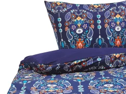 Lastenhuone<Beliani Pussilakanasetti Satiinipuuvilla Tummansininen 135 X 200 Cm Madrona