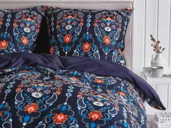 Lastenhuone<Beliani Pussilakanasetti Satiinipuuvilla Tummansininen 135 X 200 Cm Madrona