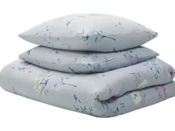 Lastenhuone<Beliani Pussilakanasetti Satiinipuuvilla Vaaleansininen 135 X 200 Evergreen