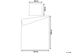 Tekstiilit<Beliani Pussilakanasetti Satiinipuuvilla Harmaa 135 X 200 Cm Morningside