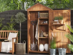 Hot Beliani Puutarhakaappi Akasiapuu Ruskea 100 X 200 Cm Savoca