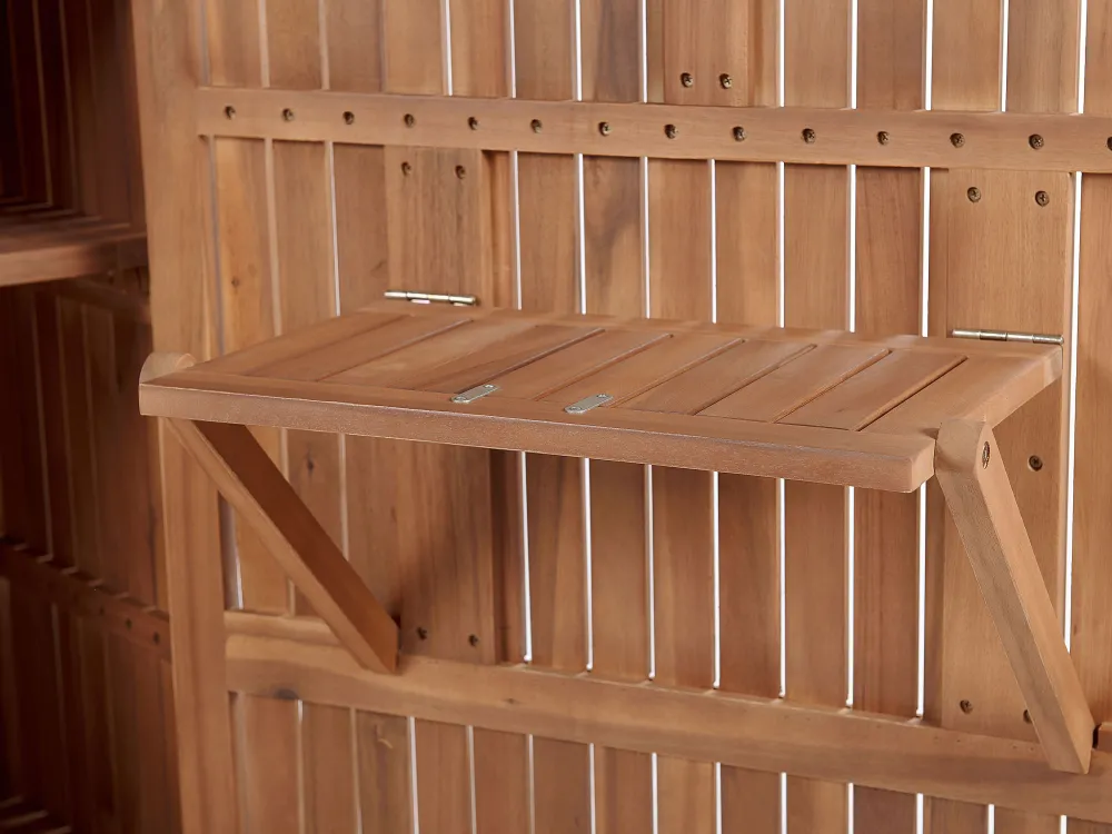 Hot Beliani Puutarhakaappi Akasiapuu Ruskea 100 X 200 Cm Savoca