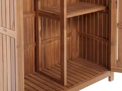 Hot Beliani Puutarhakaappi Akasiapuu Ruskea 100 X 200 Cm Savoca