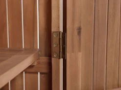 Hot Beliani Puutarhakaappi Akasiapuu Ruskea 100 X 200 Cm Savoca