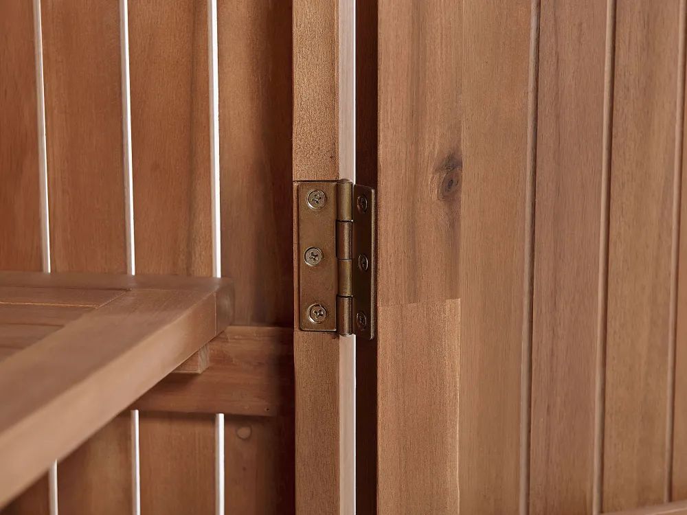 Hot Beliani Puutarhakaappi Akasiapuu Ruskea 100 X 200 Cm Savoca