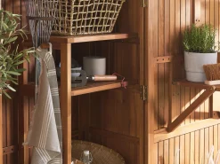 Hot Beliani Puutarhakaappi Akasiapuu Ruskea 100 X 200 Cm Savoca