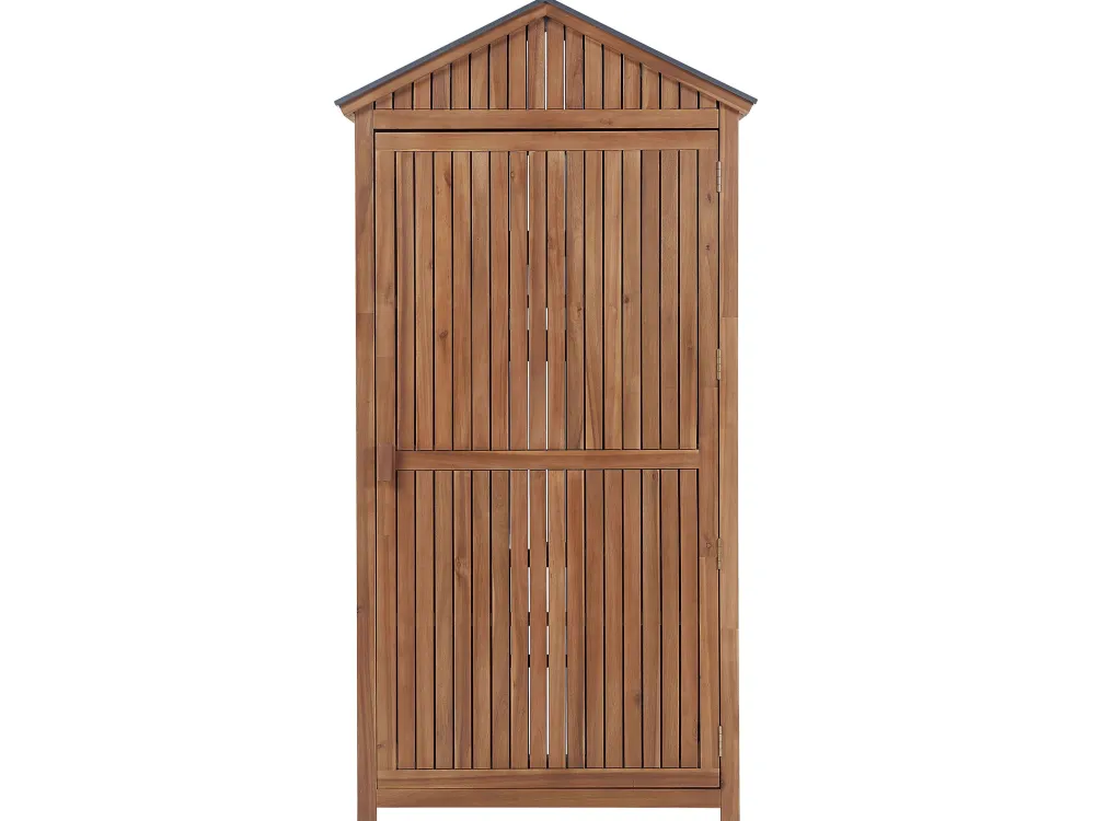 Hot Beliani Puutarhakaappi Akasiapuu Ruskea 100 X 200 Cm Savoca