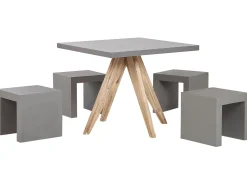 Flash Sale Beliani Puutarhakalustesetti 4 Hengelle Harmaa Betoniefektilla Olbia/Taranto