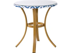 Clearance Beliani Puutarhakalustesetti 4-Istuttava Sinivalkoinen Rifreddo