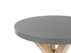 Online Beliani Puutarhakalustesetti 4-Istuttava 90 Cm Poydalla Musta/Harmaa Olbia