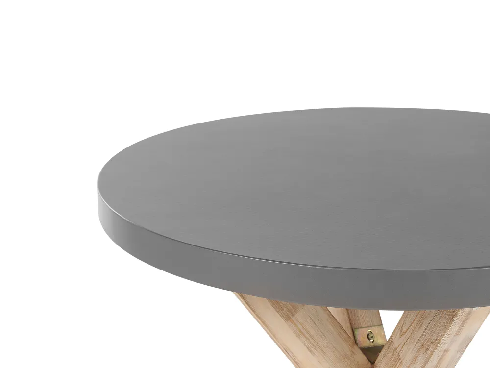 Online Beliani Puutarhakalustesetti 4-Istuttava 90 Cm Poydalla Musta/Harmaa Olbia