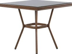 Ulkokalusteet<Beliani Puutarhakalustesetti 4-Istuttava Harmaa/Musta Caspri