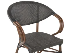 Ulkokalusteet<Beliani Puutarhakalustesetti 4-Istuttava Harmaa/Musta Caspri