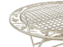 Ulkokalusteet<Beliani Puutarhakalustesetti Metallinen Luonnonvalkoinen Bivio