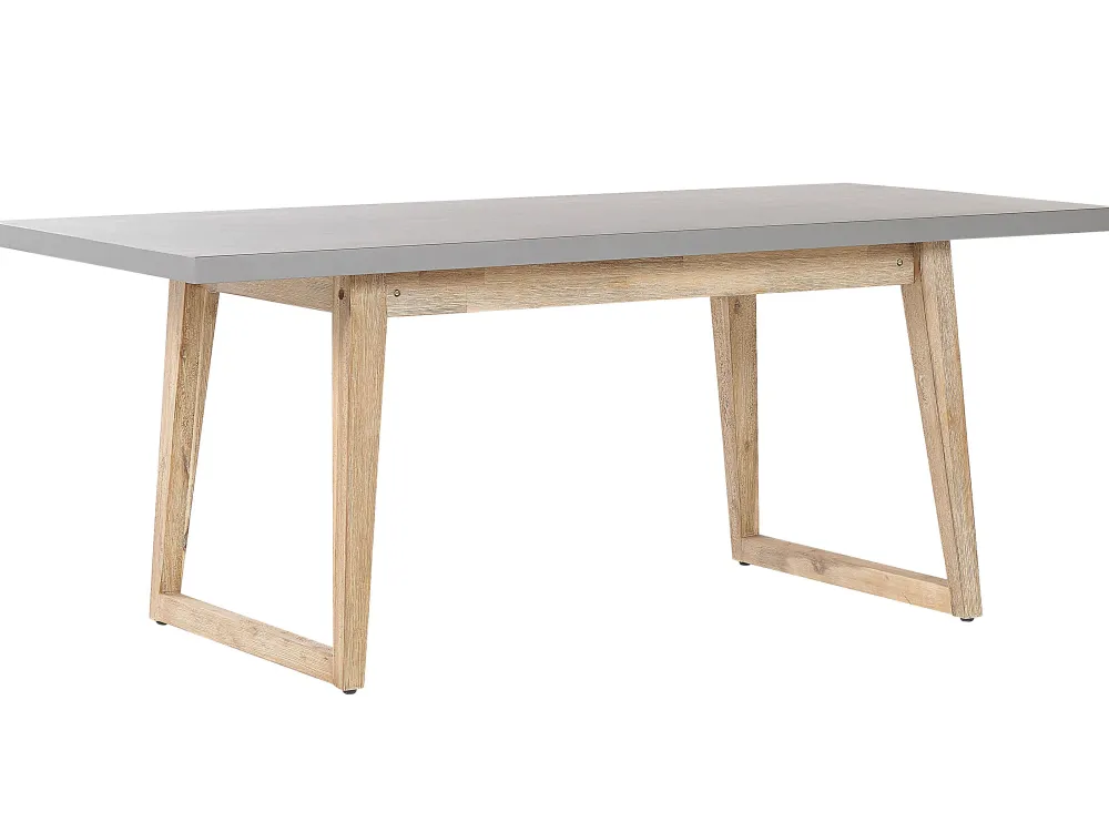 Ulkokalusteet<Beliani Puutarhakalustesetti Poydalla Ja 2 Penkilla Harmaa/Vaalea Puu Oria