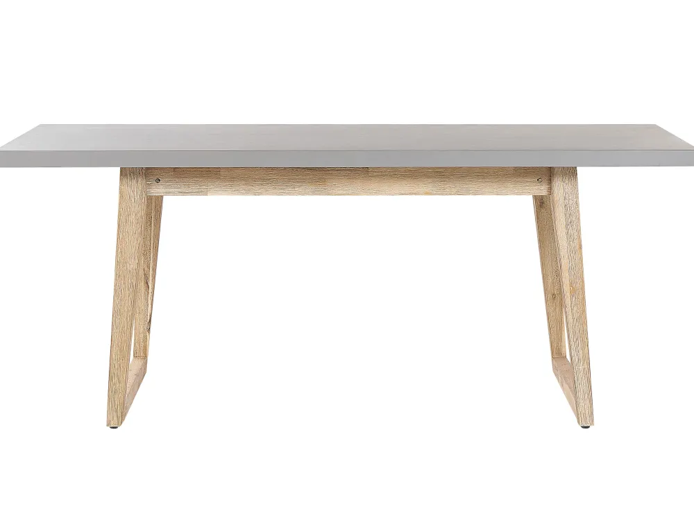 Ulkokalusteet<Beliani Puutarhakalustesetti Poydalla Ja 2 Penkilla Harmaa/Vaalea Puu Oria