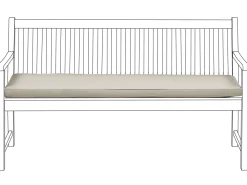 Discount Beliani Puutarhapenkin Istuintyyny Ruskeanharmaa 152 X 54 Cm Vivara