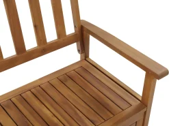 Ulkokalusteet<Beliani Puutarhapenkki Akasiapuu Säilytystila Punainen 120 Cm Sovana