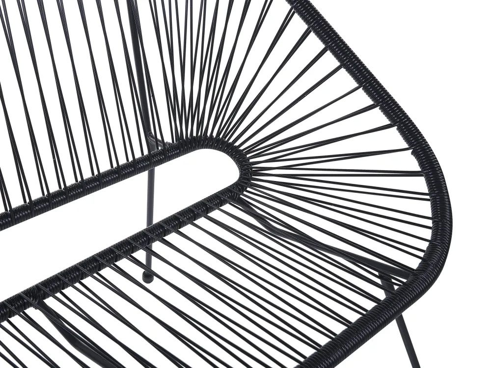 Hot Beliani Puutarhapenkki Polyrottinki Musta 114 Cm Acapulco